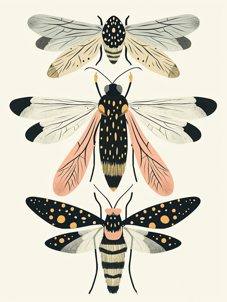 Colourful Insect Illustration Fly 3