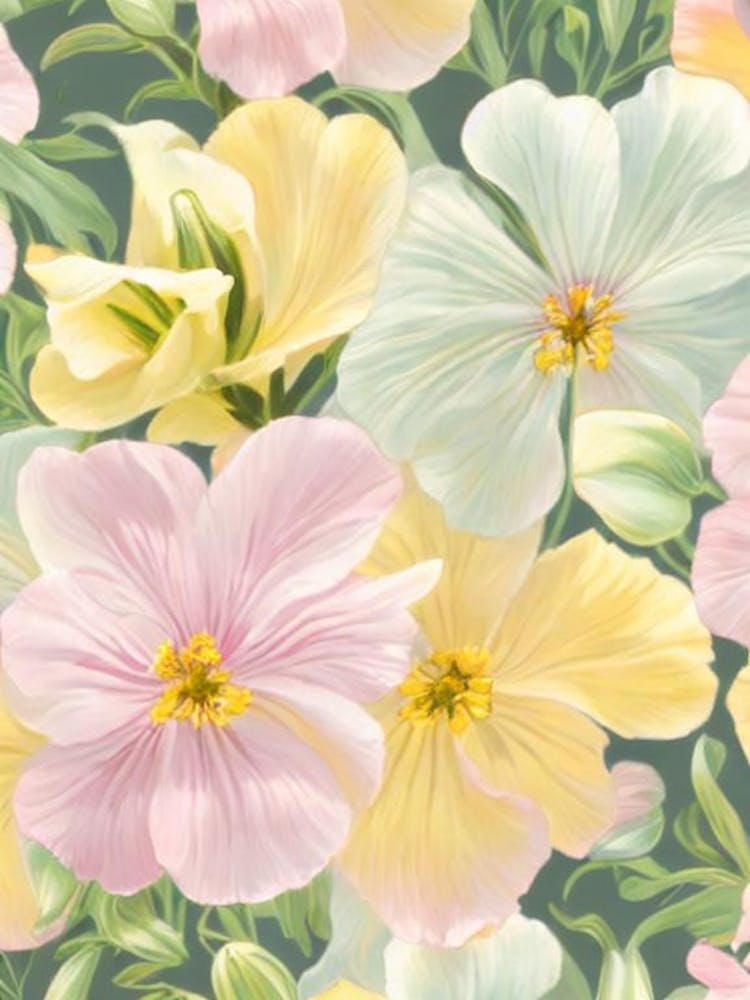 Snapdragons Pastel Floral 1 Flower