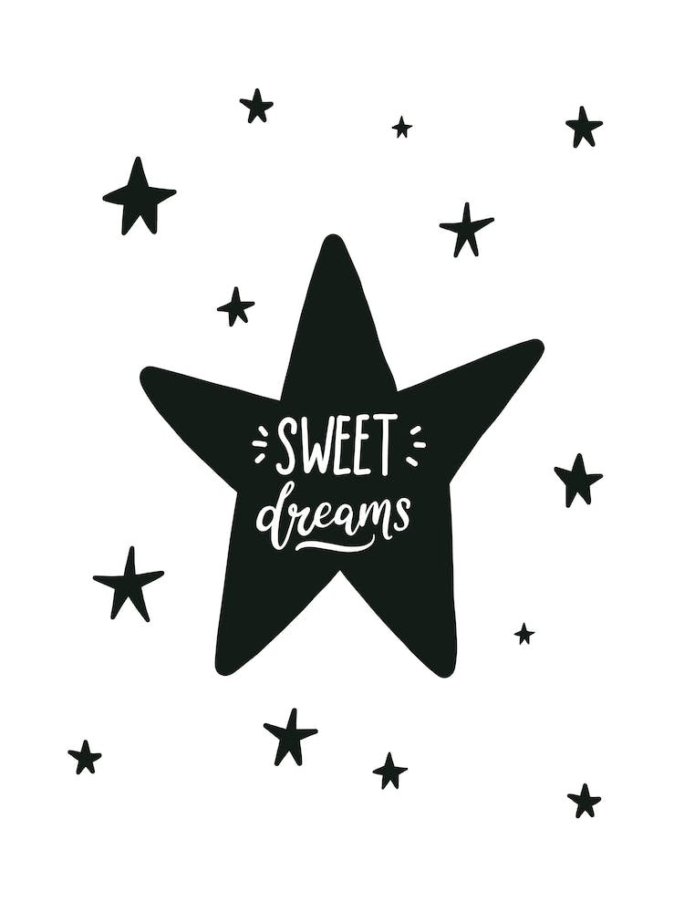 Sweet Dreams Star Black Super Scandi Kids