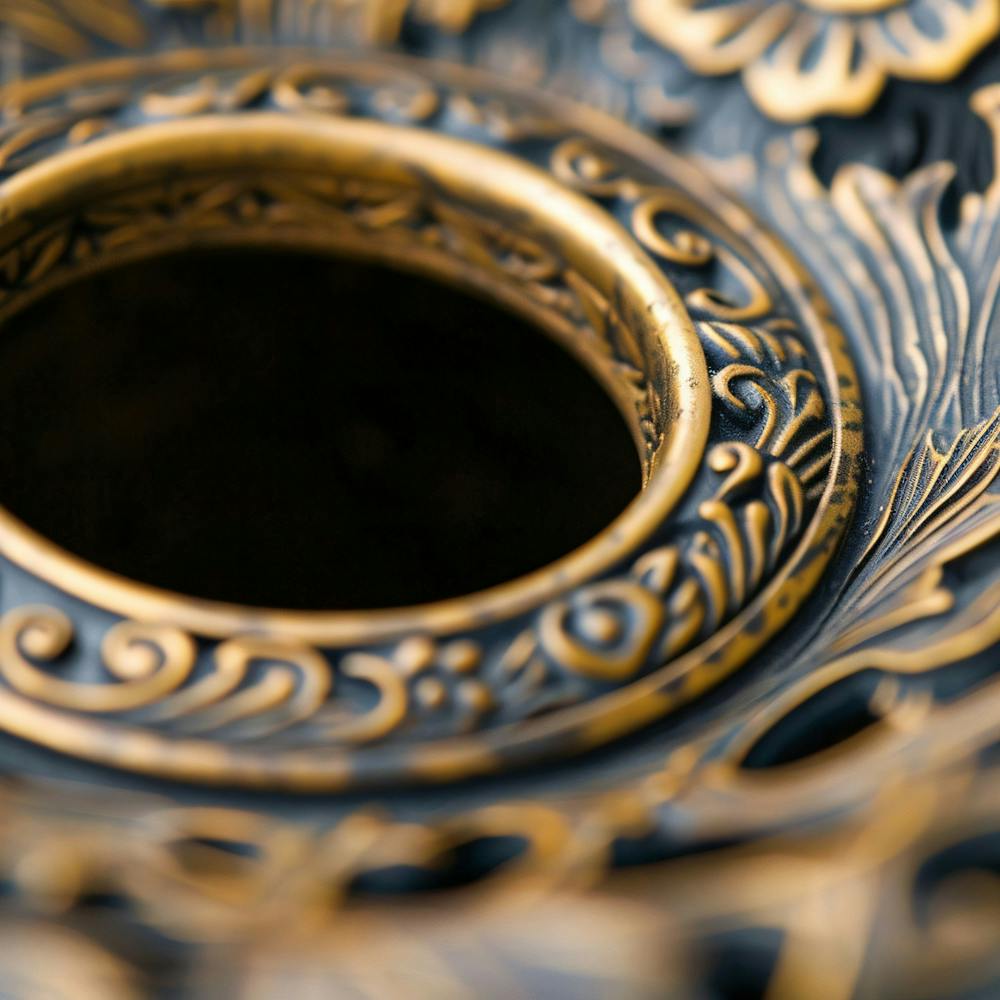 Gold Verzierter Kerzenhalter