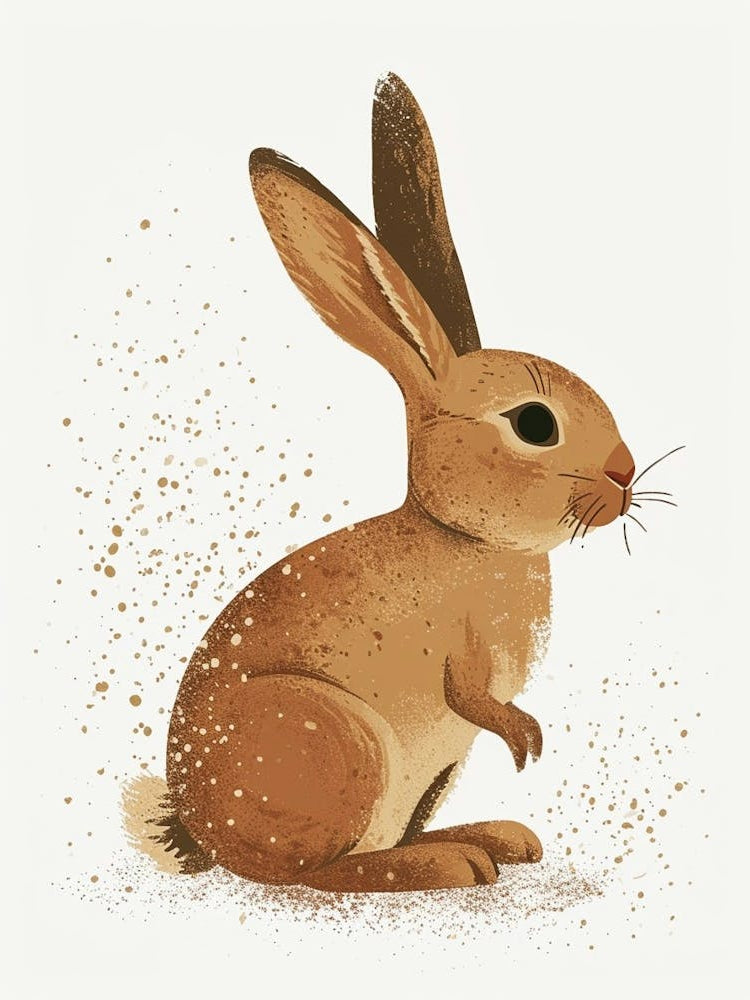 Mini Rex Rabbit Nursery Illustration 1