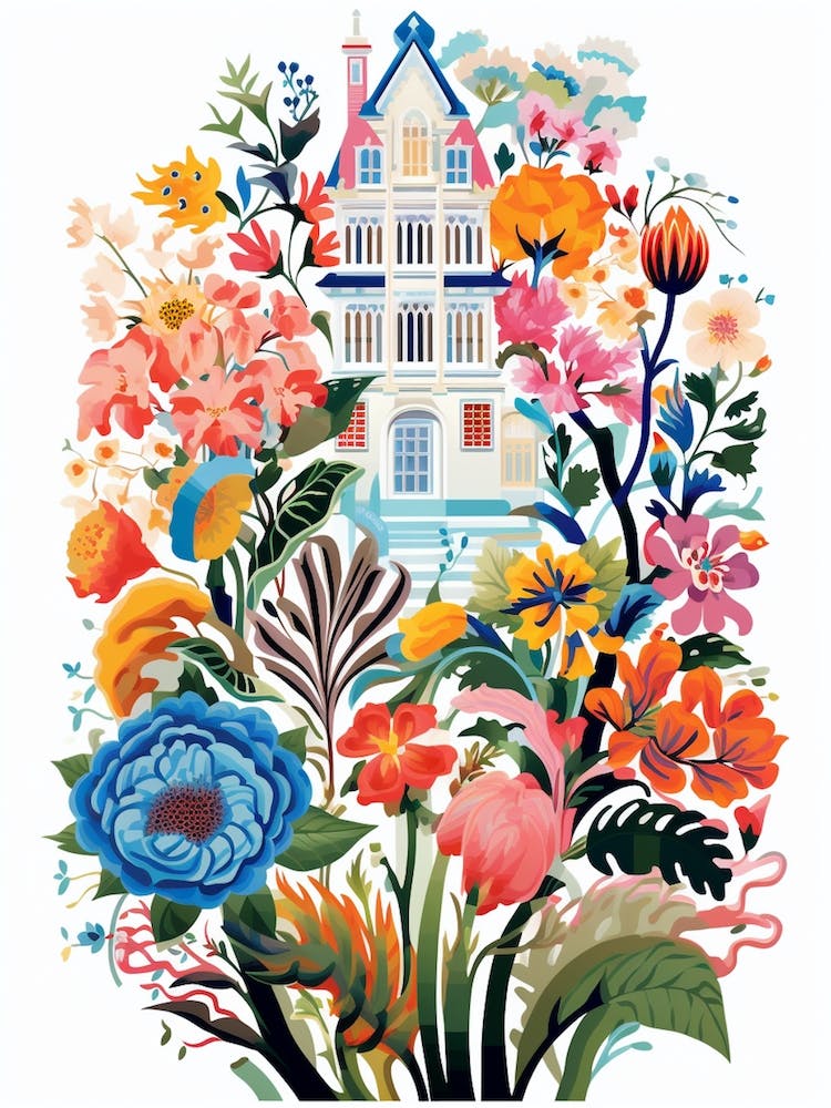 Chanticleer Garden Usa Modern Illustration 1