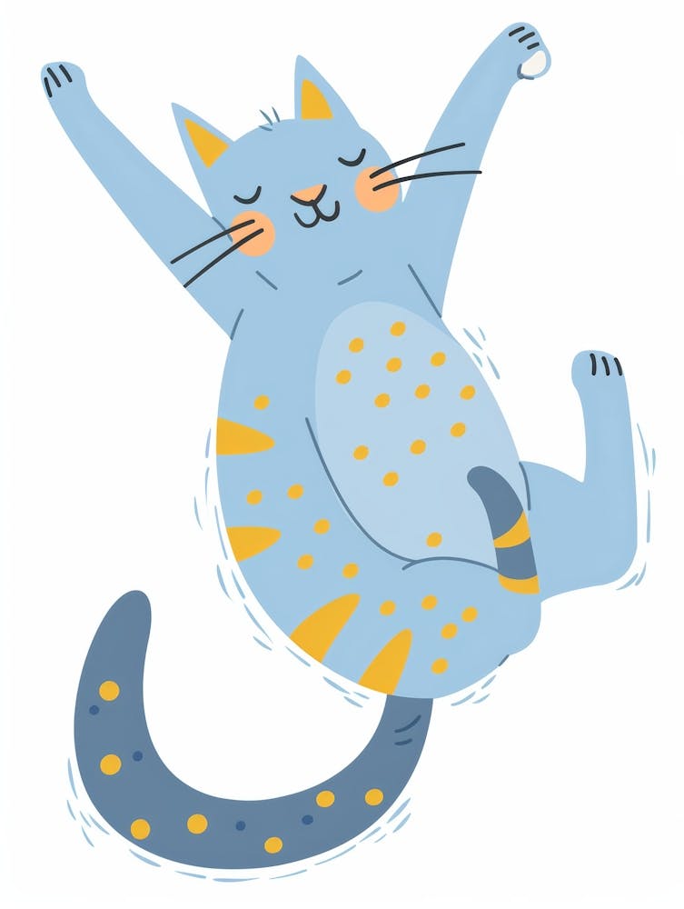 Chat Sautant Dans Les Airs
