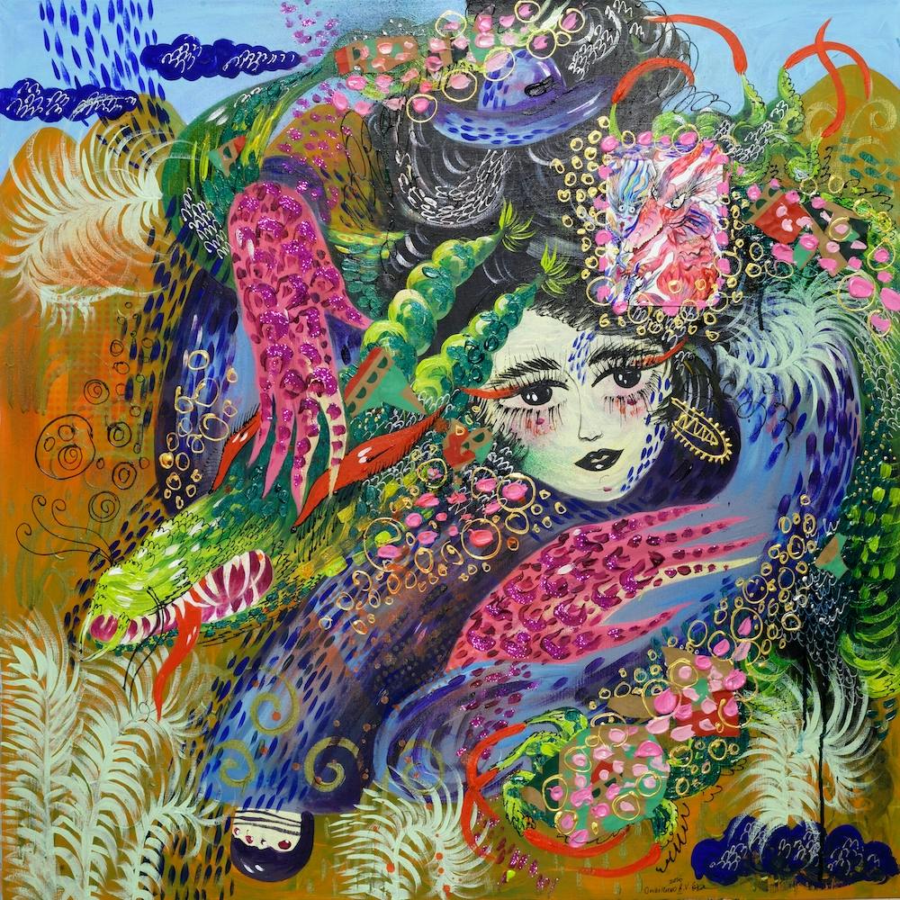 The girl with the dragon