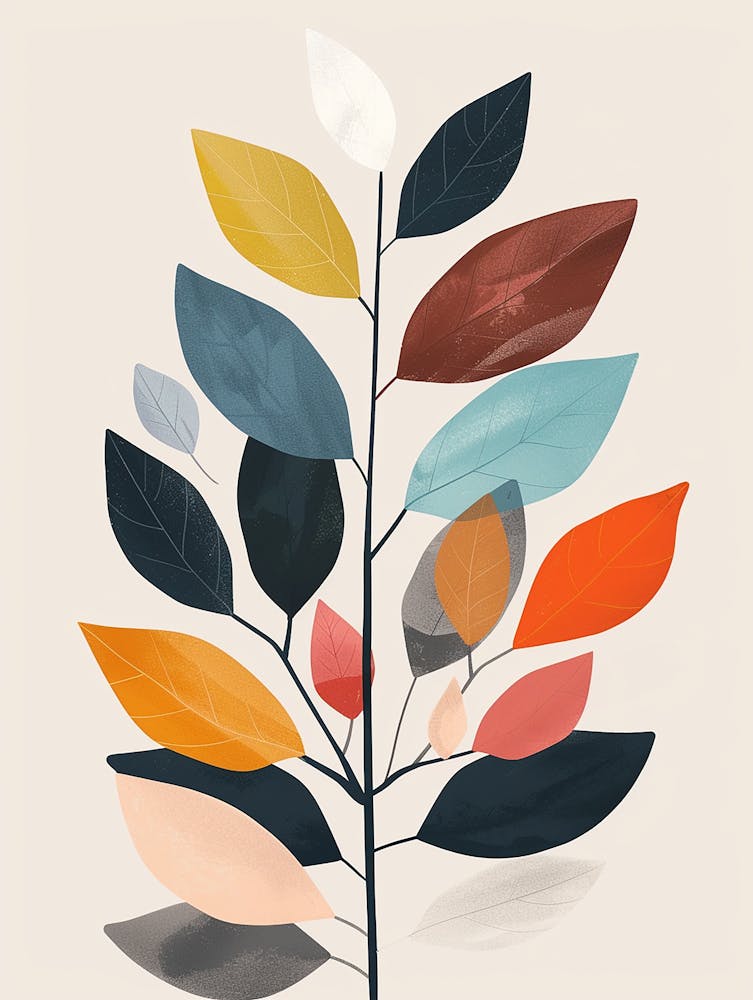 Abstract Leaves Canvas Print