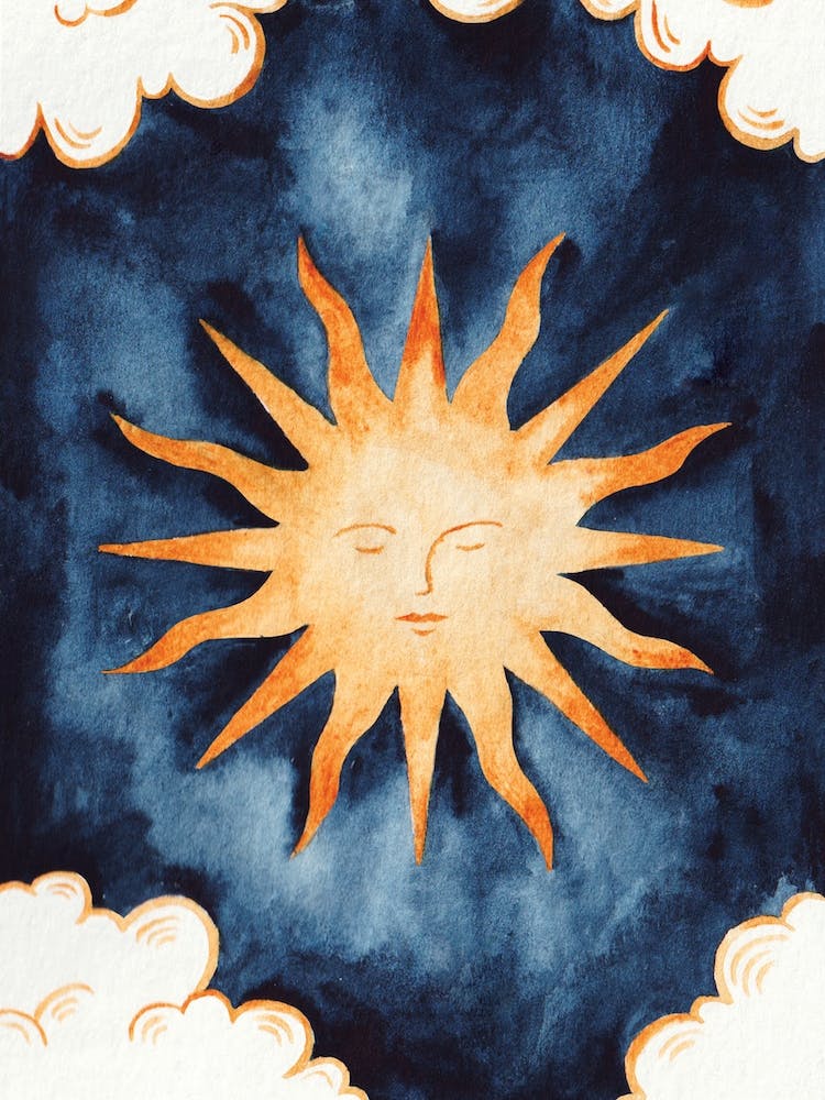 Sun Watercolor