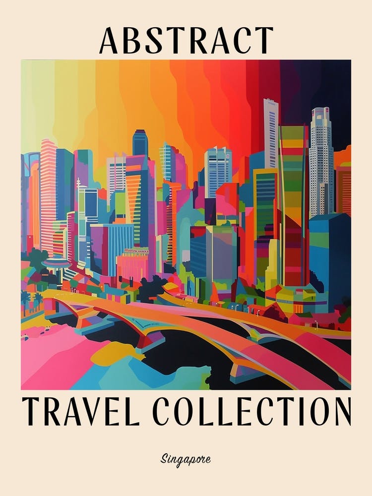 Abstract Travel Collection Poster Singapore 1