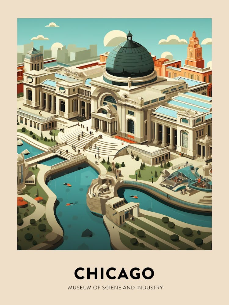 Museum Of Sciene And Industry 3 Chicago Travel Poster