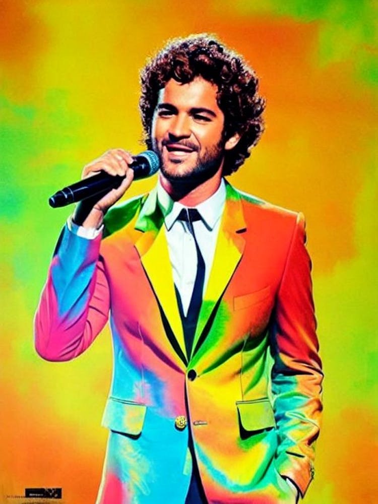 David Bisbal Colourful Pop Art