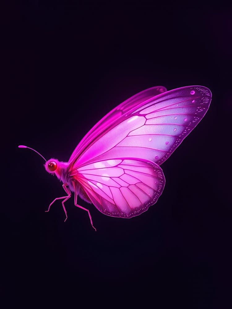 Schmetterling in Rosa