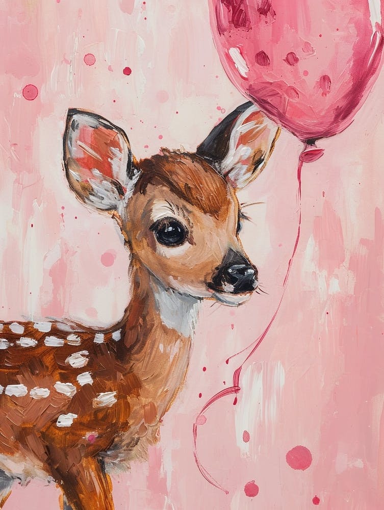 Cute Deer 2 With Balloon