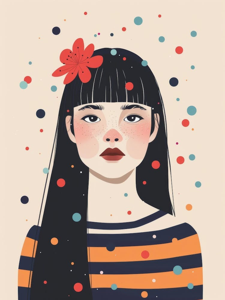 Girl With Black Hair 5