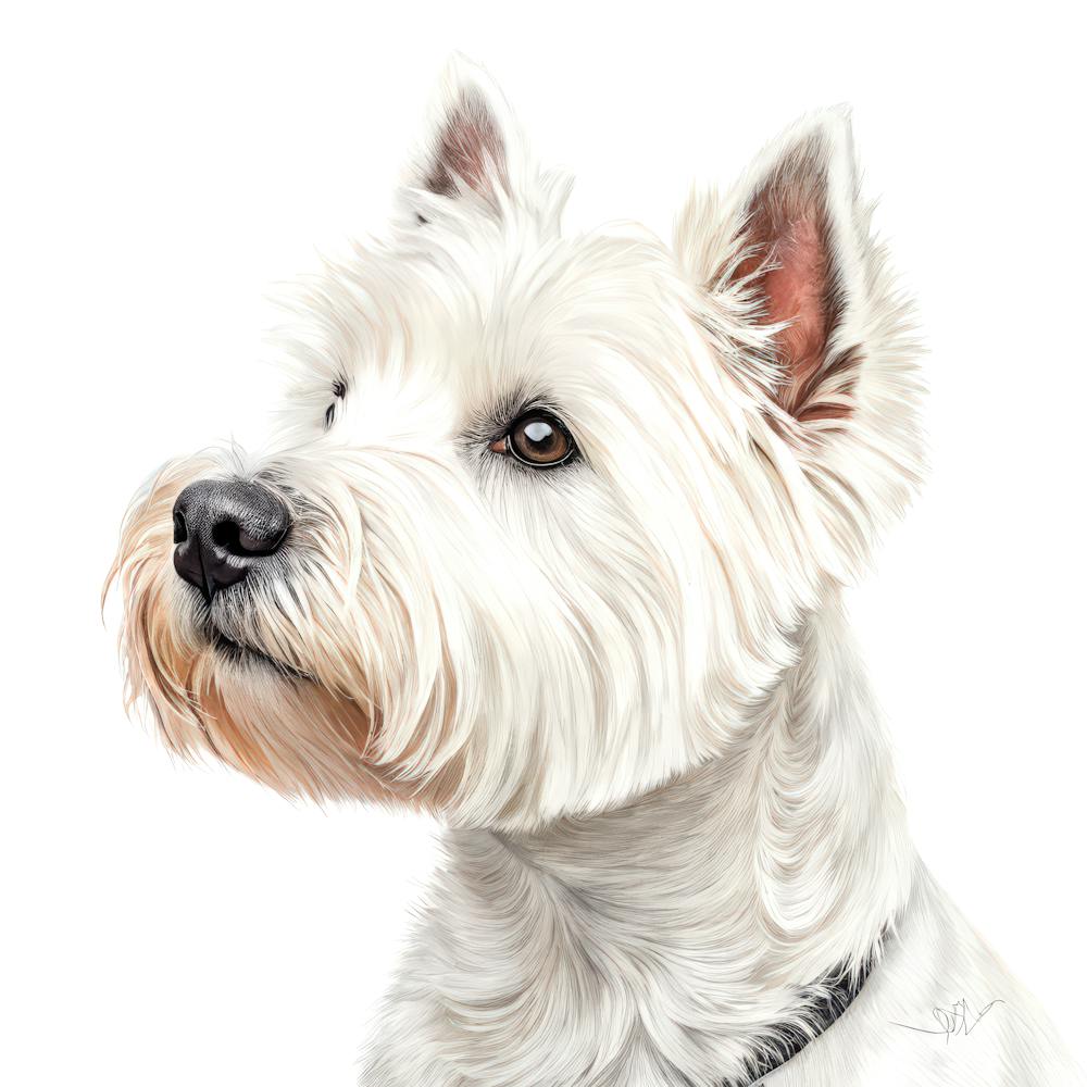 West Highland White Terrier Dog Portrait