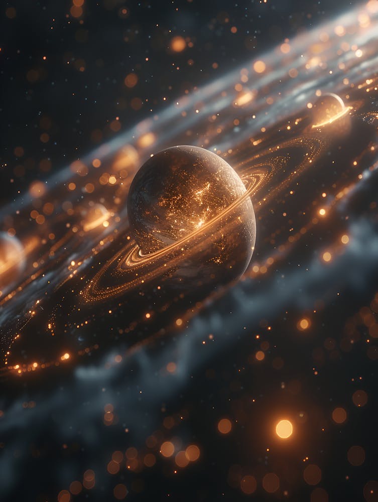 Saturn im Weltraum