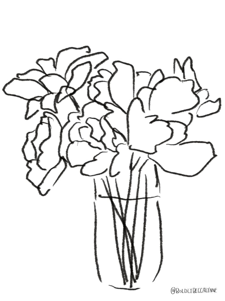 Line work Tulips