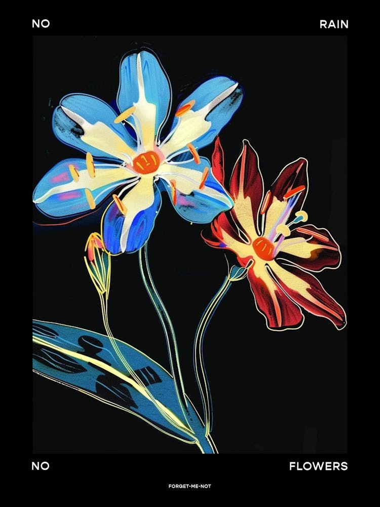 No Rain No Flowers Poster Forget Me Not 2