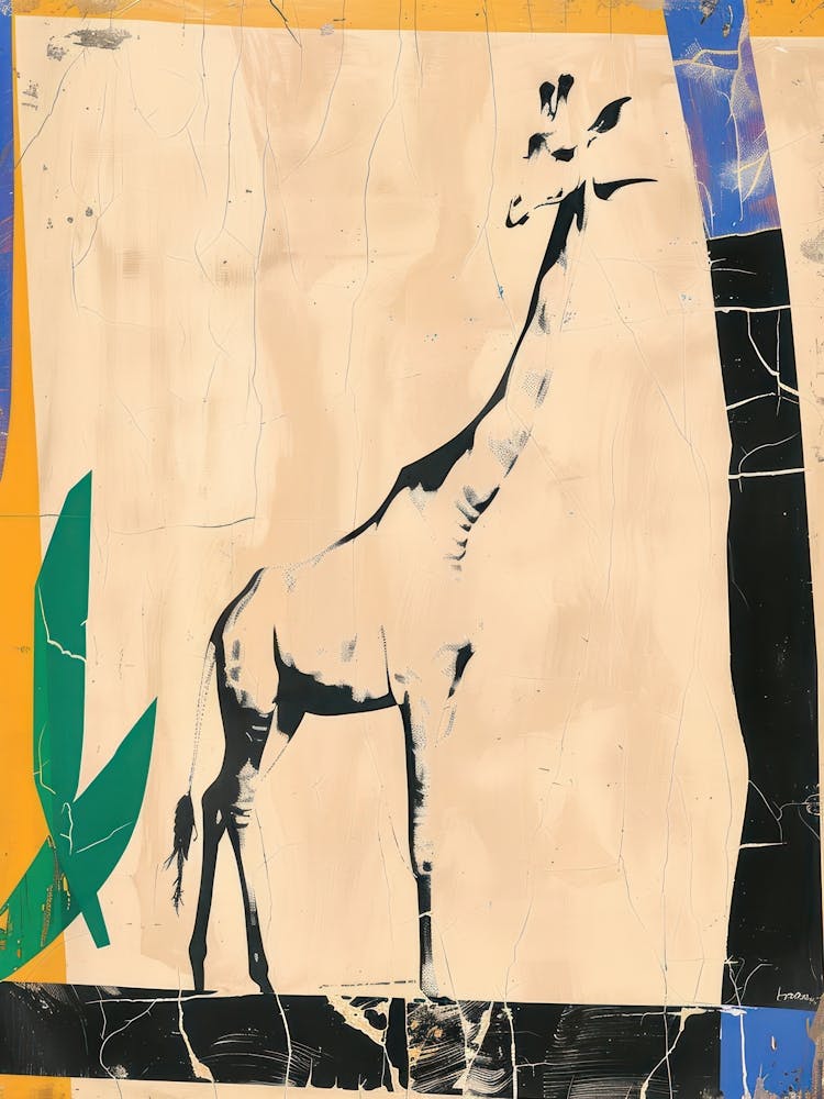 Giraffe 1 Cut Out Collage