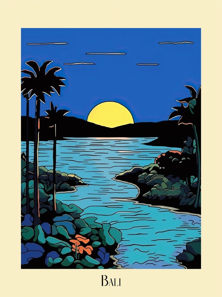 Poster Of Minimal Design Style Of Bali, Indonesia 3