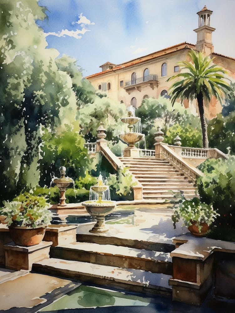 Giardino Di Boboli Italien Aquarellmalerei 4