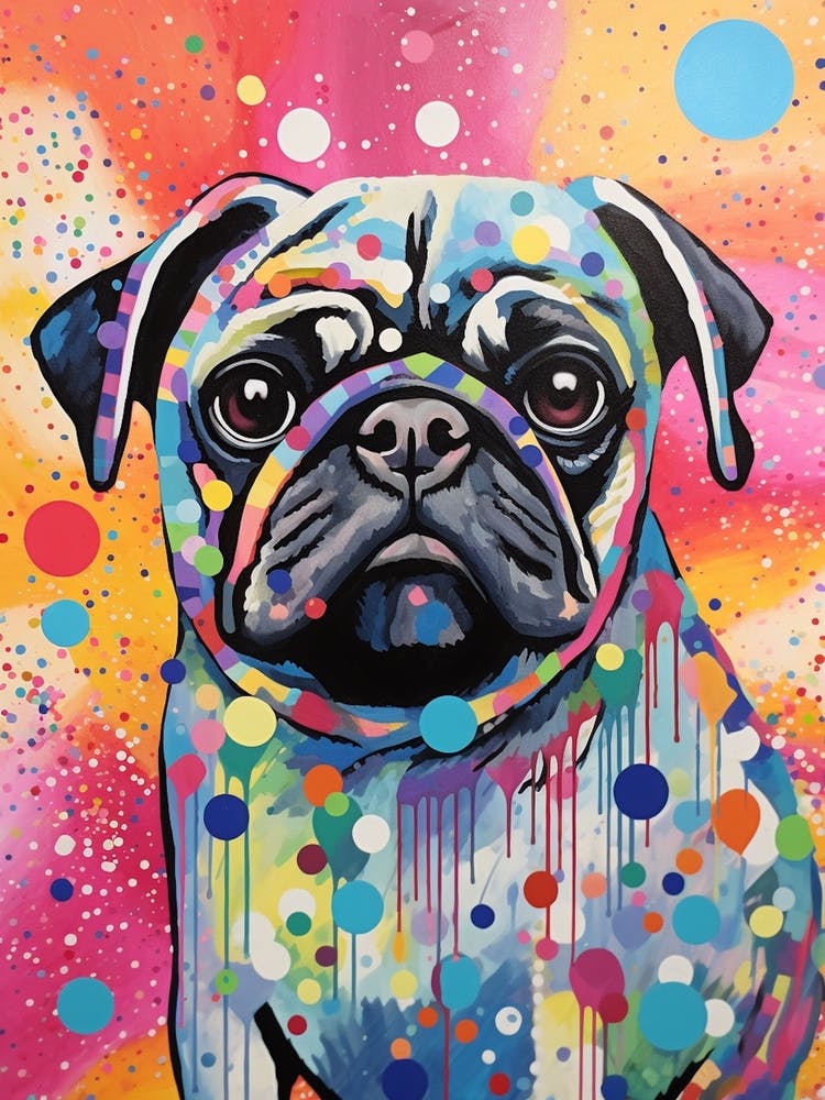 Pug Pop Art Paint Inspired 3