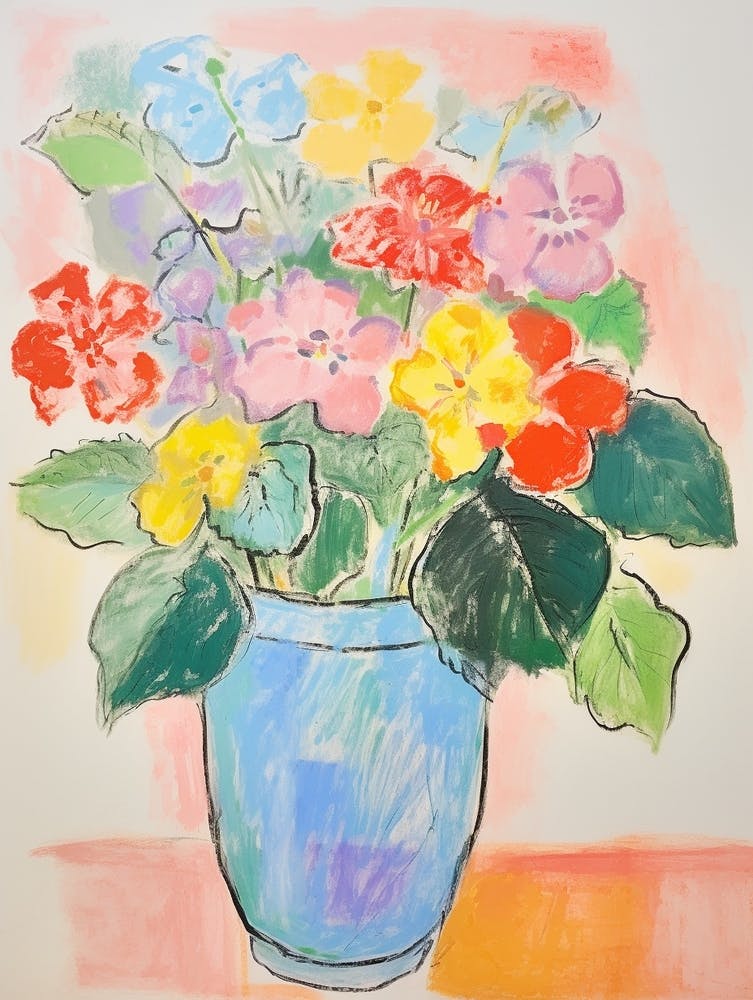 Flower Painting Fauvist Style Lantana 2