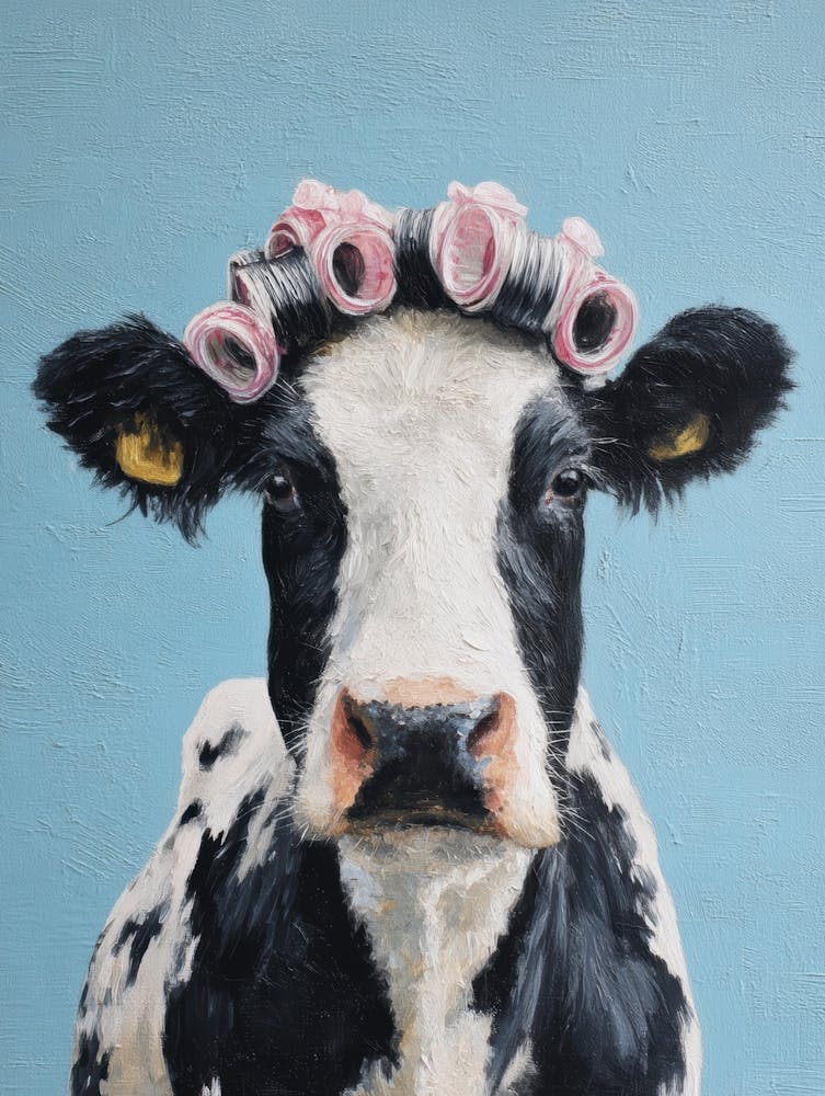 Vache Avec Bigoudis 3