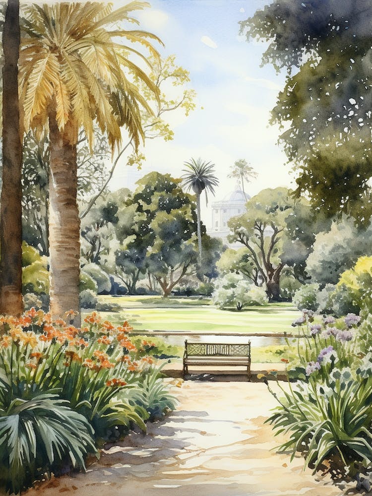 Royal Botanic Garden Sydney Australia Aquarelle 2
