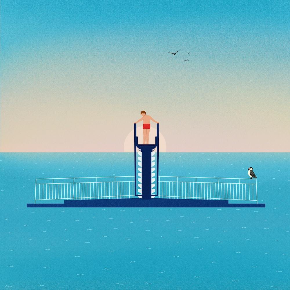 Sunset diver