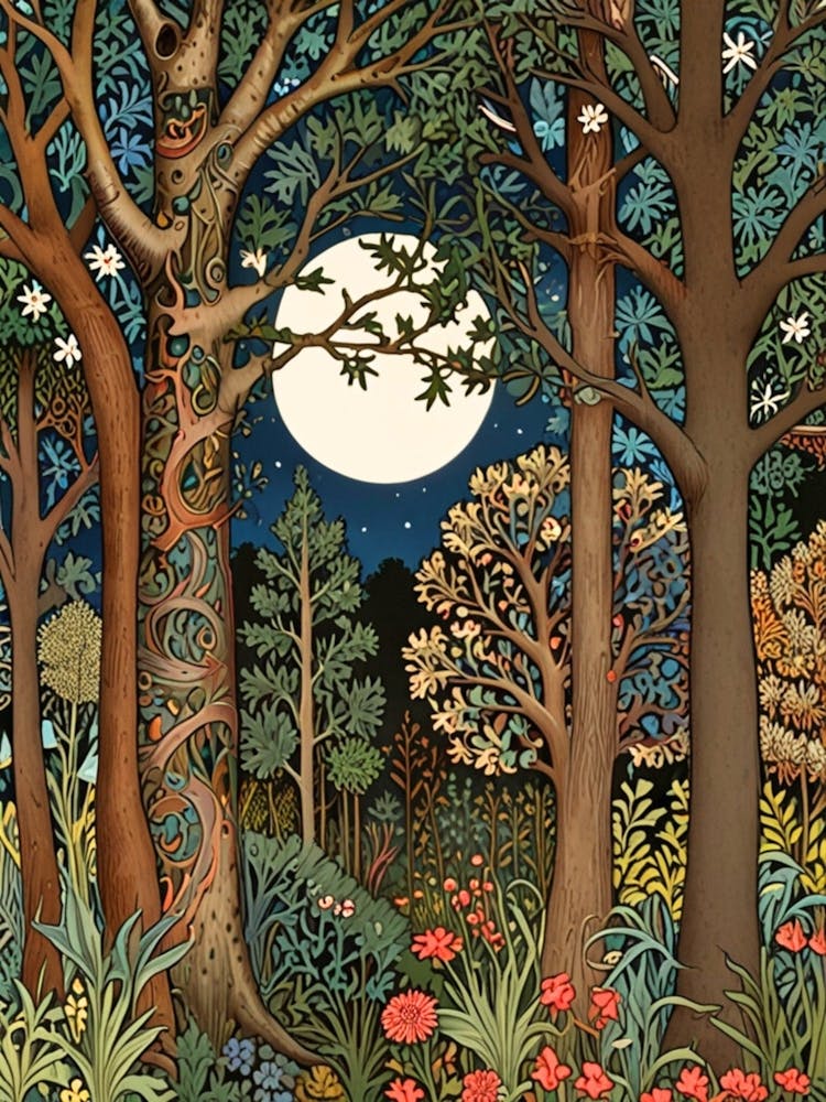 William Morris Moonlight In The Forest 230