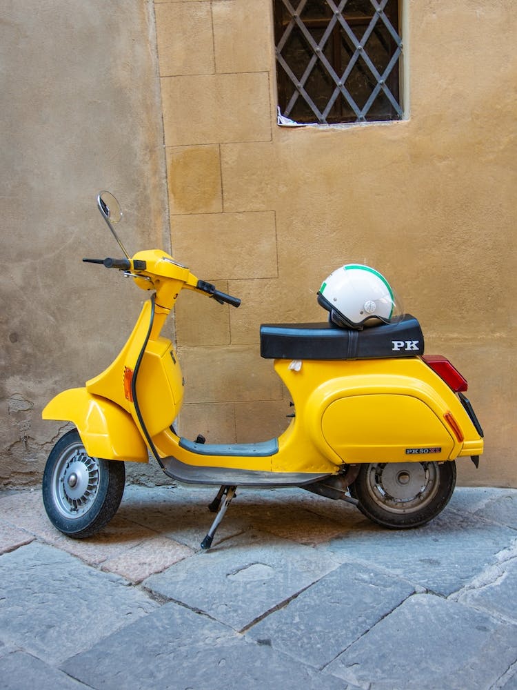 Yellow Vespa
