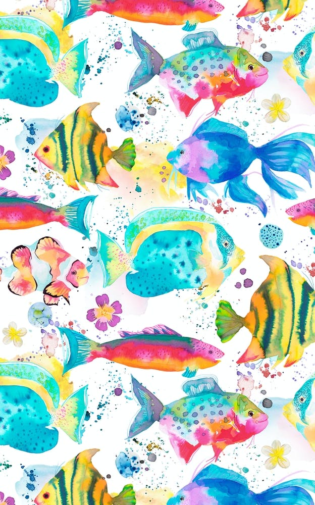 Marine Fishes Watercolour