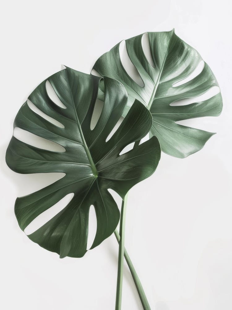 Two Monstera Leaves