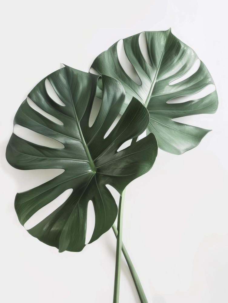 Two Monstera Leaves