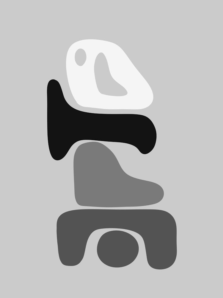 Black And White Abstract Painting 9