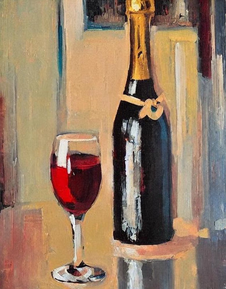 Blanc De Noirs 1 Oil Painting Cocktail Poster