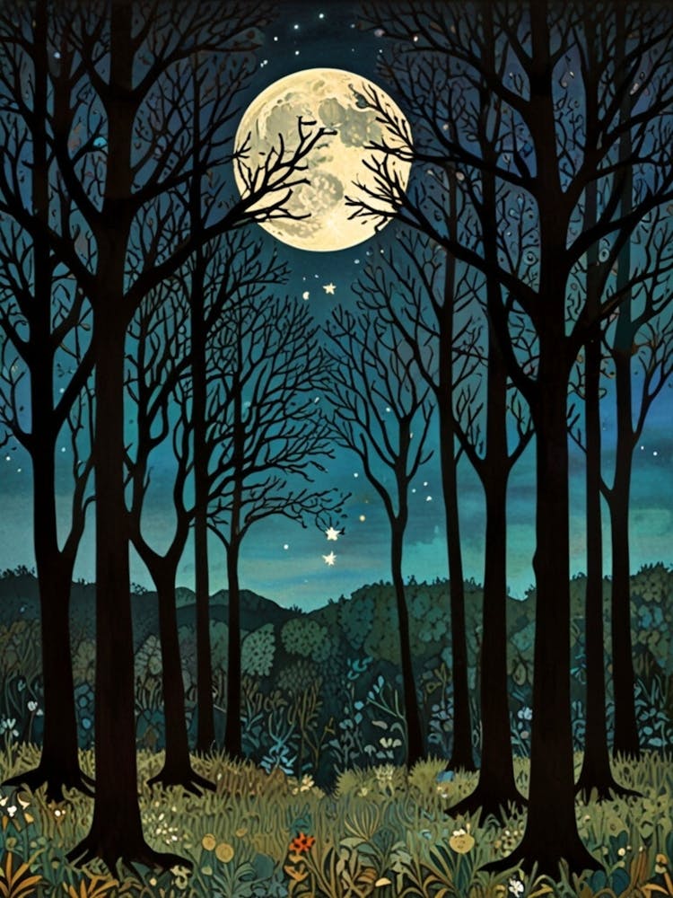 William Morris Full Moon In The Forest 23