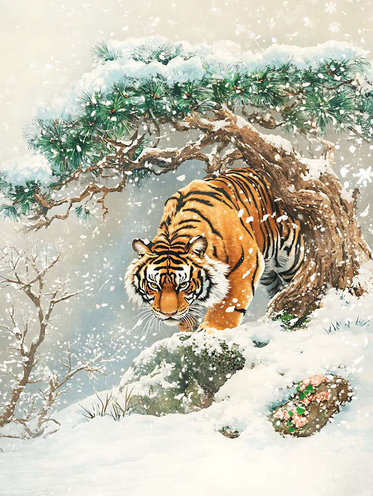 Stunning Tiger In The Snow 18