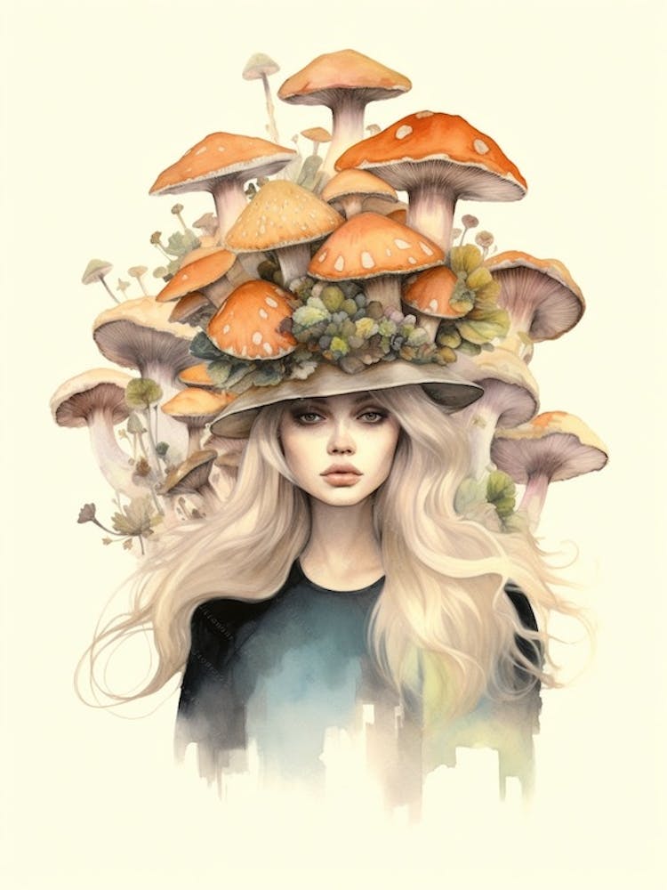 Mushroom Surreal Portrait 3