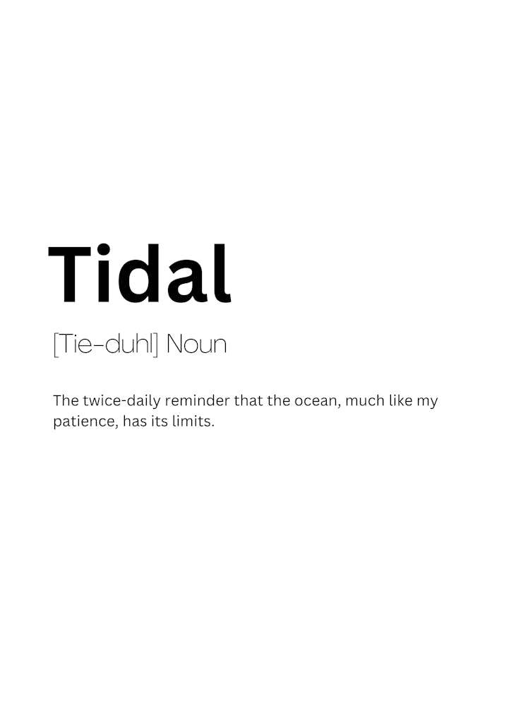 Tidal Definition Meaning
