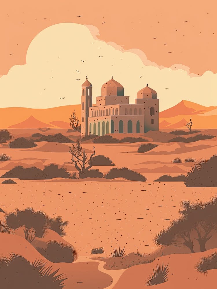 Kashan Iran Travel Illustration 1