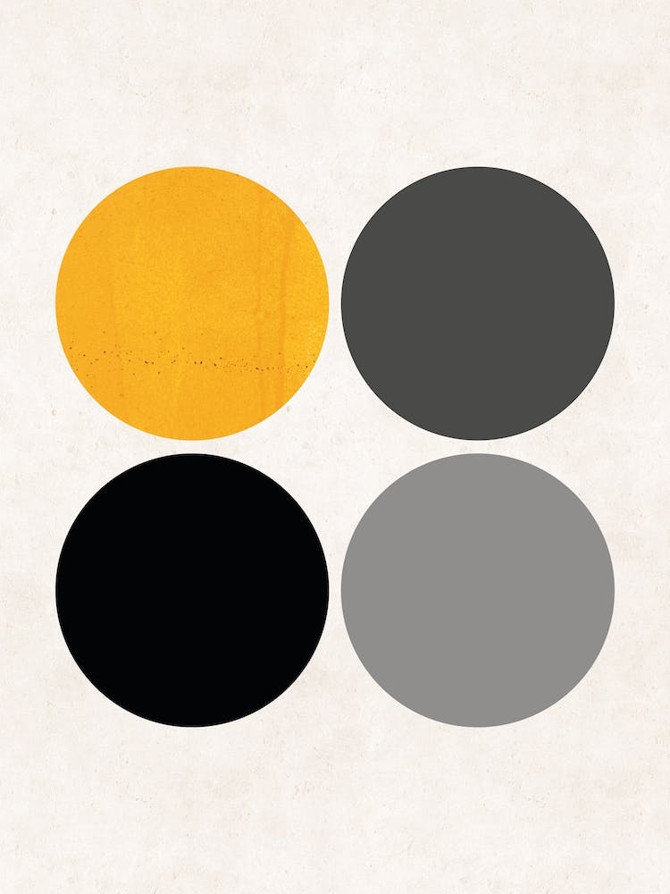 Circles Mustard Abstract