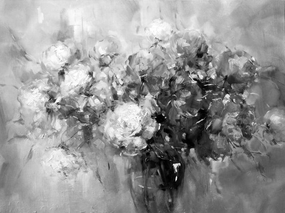 Fleurs Noires et Blanches 103