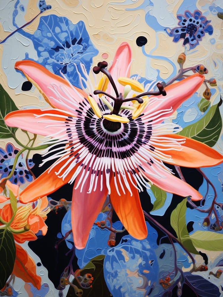 Surreal Florals Passionflower 1 Flower Painting