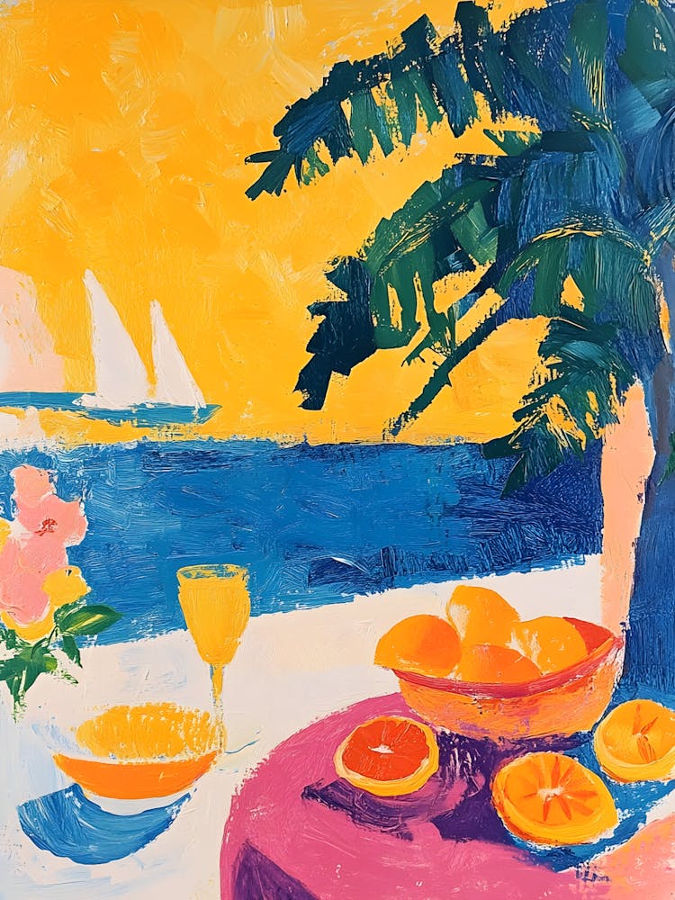Oranges On The Beach