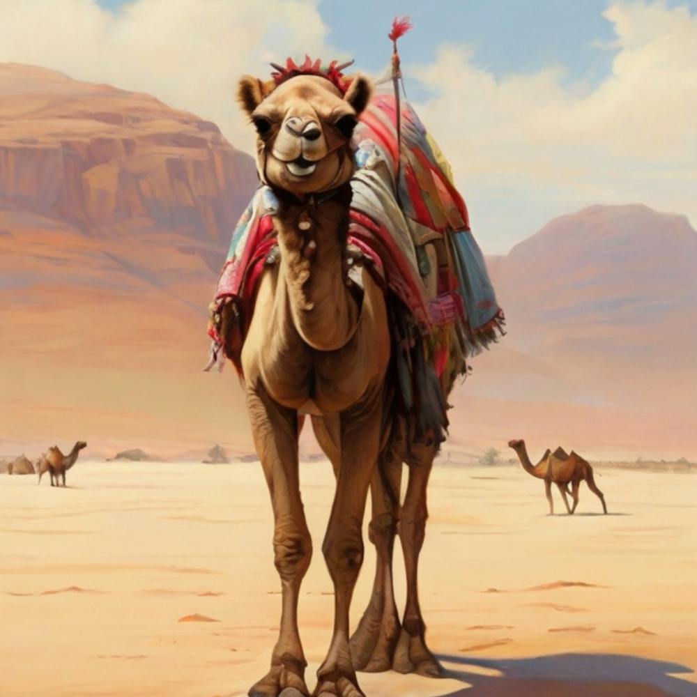 Camel In The Desert