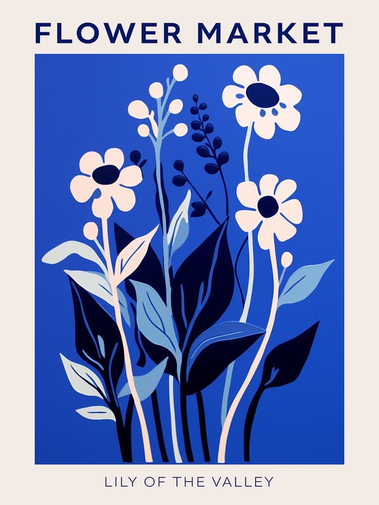 Blue Flower Market Poster Lily Of The Valley 4