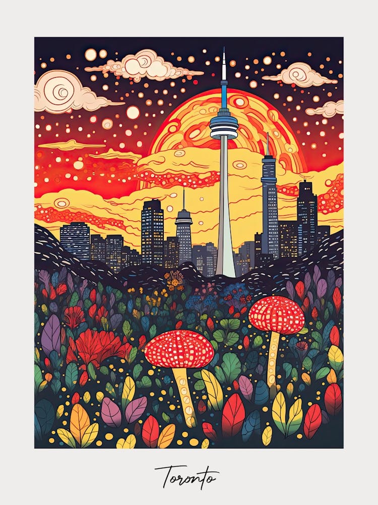 Poster Of Toronto, Illustration In The Style Of Pop Art 4