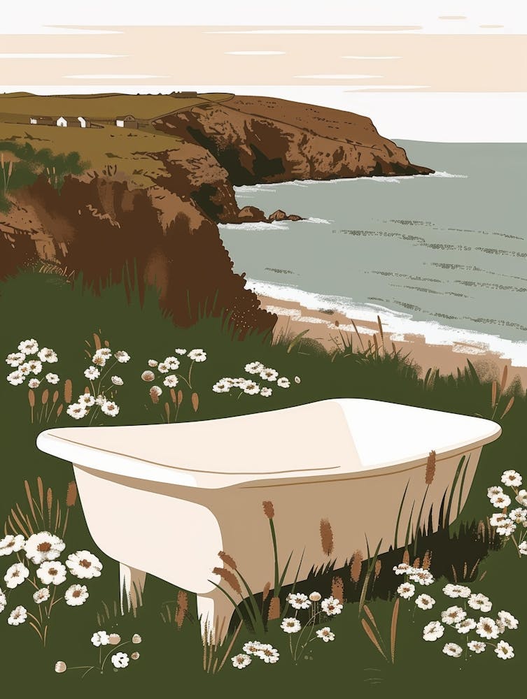 Baignoire au bord de la mer