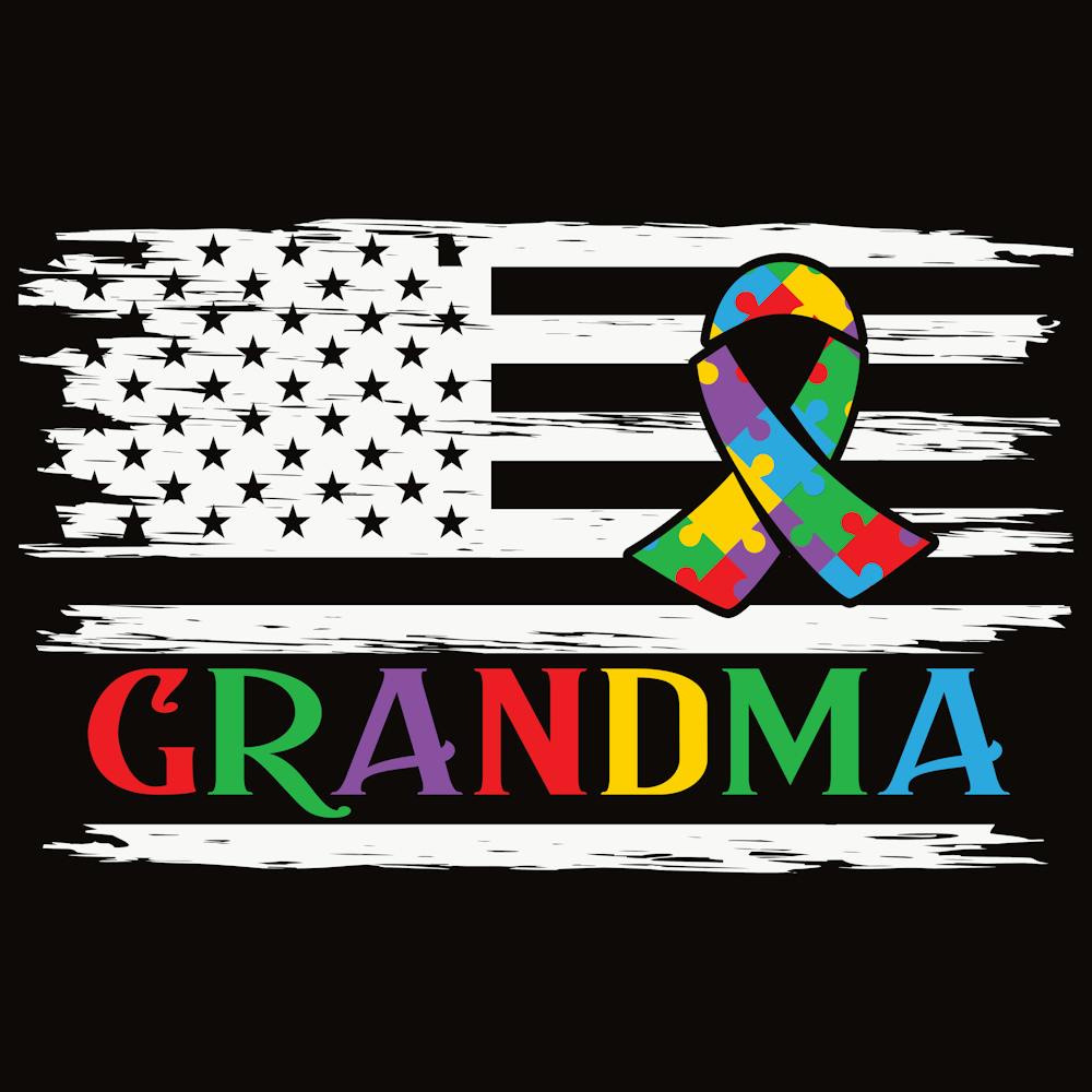 Grandma Autism Awareness Ribbon