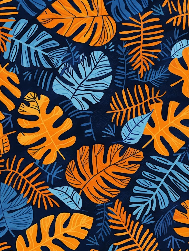 Tropical Leaves Seamless Pattern 21